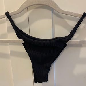 Ama Bikinis Black String Bikini Bottom